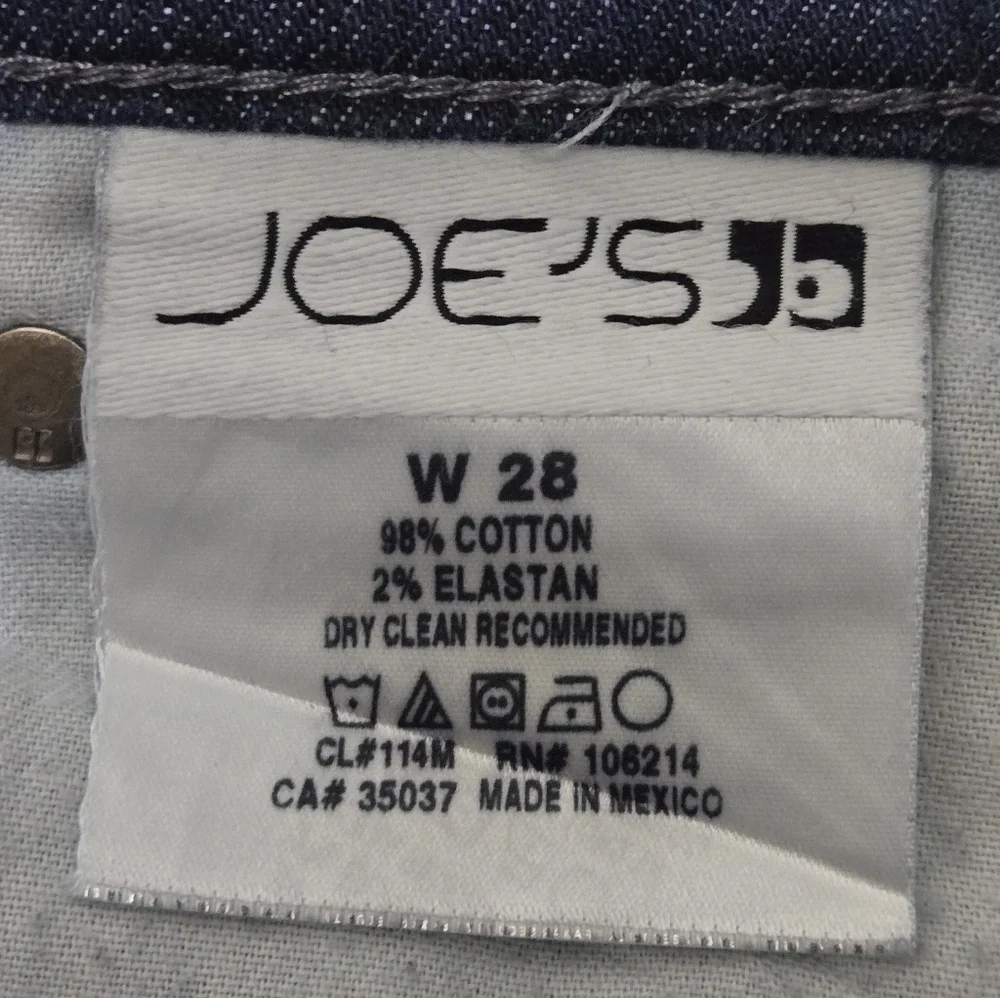 JOE'S Dark Blue Cigarette Style Slim Fit Straight Leg Denim Jeans Size 28